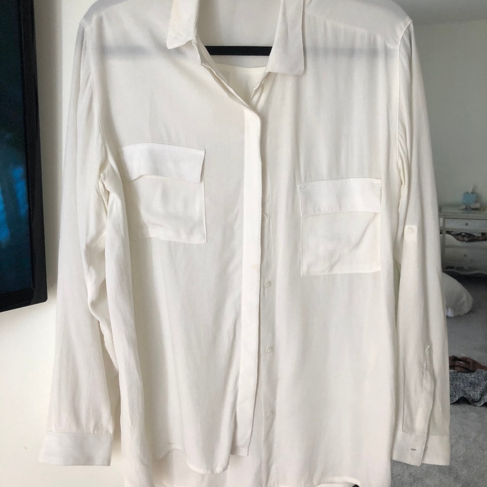 Zara Basics White Button Down